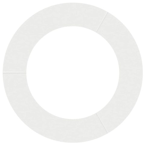 PIERŚCIEŃ DREWNY OBRZEŻE OGRODOWE METALOWE BIAŁY Ø60 / 90CM