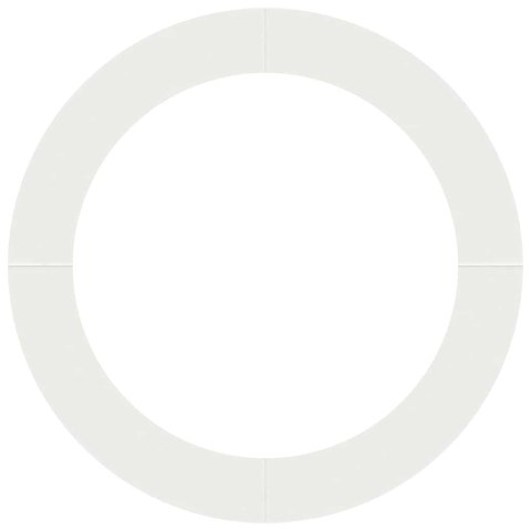 PIERŚCIEŃ DREWNY OBRZEŻE OGRODOWE METALOWE BIAŁY Ø90 / 120CM