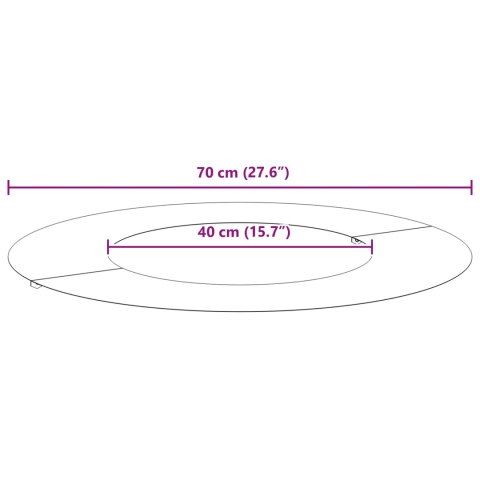 PIERŚCIEŃ DREWNY OBRZEŻE OGRODOWE METALOWE BRĄZOWY Ø40 / 70CM