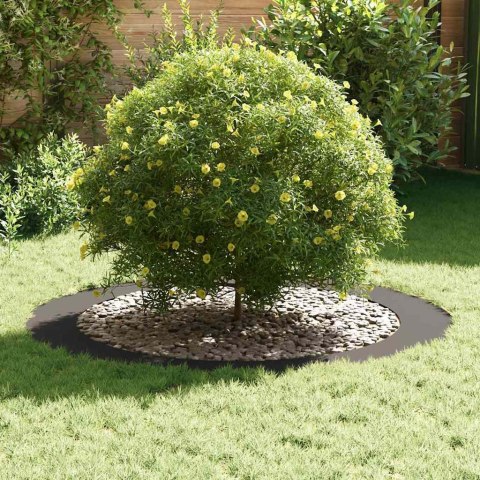 PIERŚCIEŃ DREWNY OBRZEŻE OGRODOWE METALOWE CZARNY Ø90 / 120CM