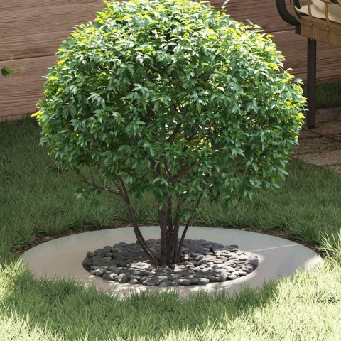 PIERŚCIEŃ DREWNY OBRZEŻE OGRODOWE METALOWE SREBRNY Ø40 / 70CM