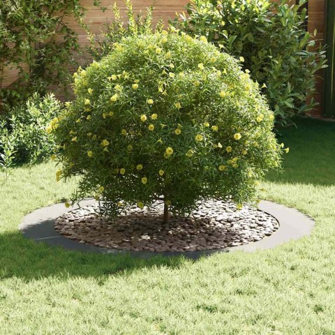 PIERŚCIEŃ DREWNY OBRZEŻE OGRODOWE METALOWE SREBRNY Ø90 / 120CM