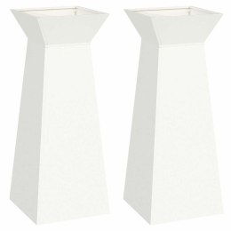 VidaXL Donica słupowa 2 pcs Biały 40 x 40 x 100 cm