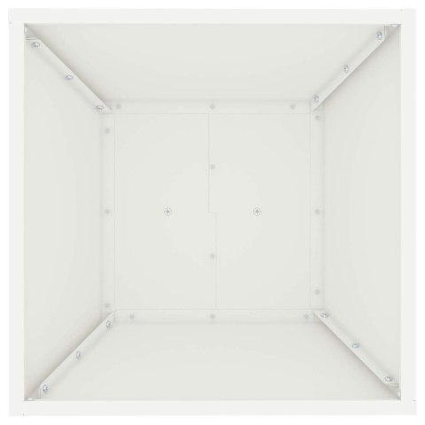 VidaXL Donica słupowa 2 pcs Biały 40 x 40 x 100 cm