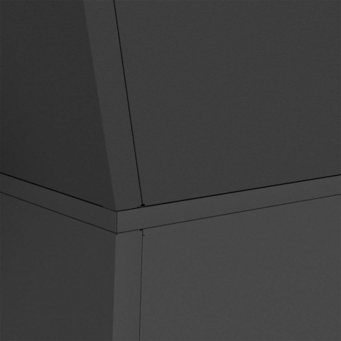 VidaXL Donica słupowa 2 pcs Czarny 40 x 40 x 100 cm