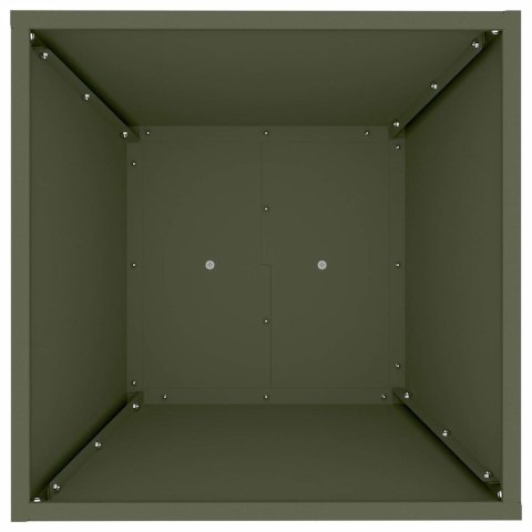 VidaXL Donica słupowa 2 pcs Oliwkowy 40 x 40 x 100 cm