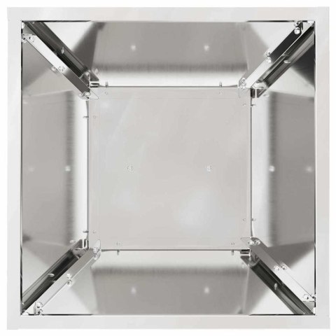 VidaXL Donica słupowa 2 pcs Srebrny 35 x 35 x 73 cm