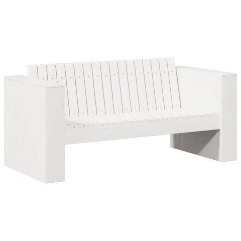 VidaXL Sofa Ogrodowa Biały 134 x 60 x 62 cm Lite drewno sosnowe