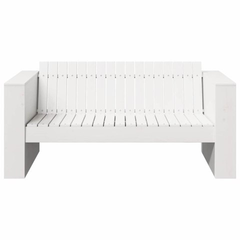 VidaXL Sofa Ogrodowa Biały 134 x 60 x 62 cm Lite drewno sosnowe