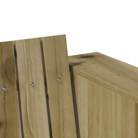 VidaXL Sofa Ogrodowa Brązowy 185,5 x 60 x 62 cm Lite drewno sosnowe