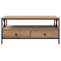 VidaXL Stolik kawowy with Drawer dąb artisan 100 x 51 x 45 cm