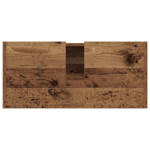 VidaXL Szafka Łazienkowa z półką Stare drewno 80 x 33 x 60 cm