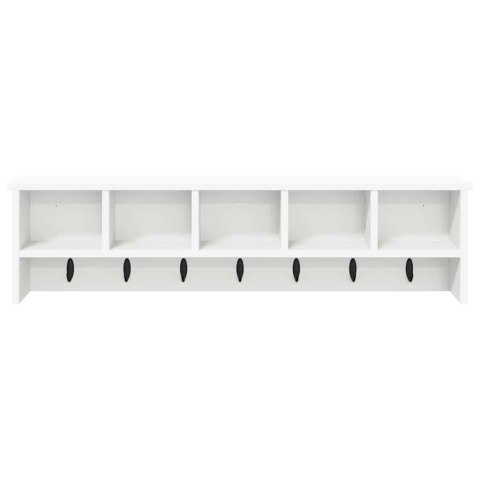 VidaXL Wieszak na płaszcze montowany na ścianie Biały 100 x 16 x 26 cm