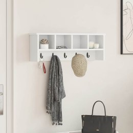 VidaXL Wieszak na płaszcze montowany na ścianie Biały 75 x 16 x 26 cm