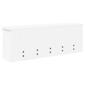 VidaXL Wieszak na płaszcze montowany na ścianie Biały 75 x 16 x 26 cm