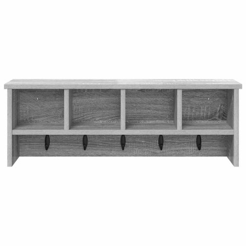 VidaXL Wieszak na płaszcze montowany na ścianie Szary dąb sonoma