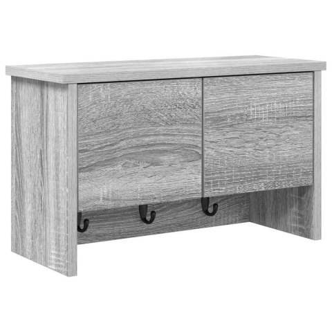 VidaXL Wieszak na płaszcze montowany na ścianie Szary dąb sonoma