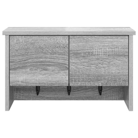 VidaXL Wieszak na płaszcze montowany na ścianie Szary dąb sonoma