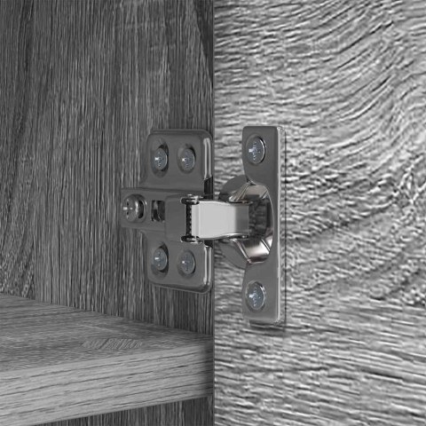 VidaXL Wieszak na płaszcze montowany na ścianie Szary dąb sonoma