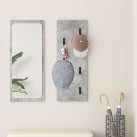 VidaXL Wieszak na płaszcze montowany na ścianie Betonowy szary