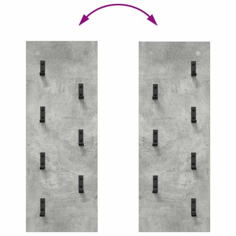 VidaXL Wieszak na płaszcze montowany na ścianie Betonowy szary
