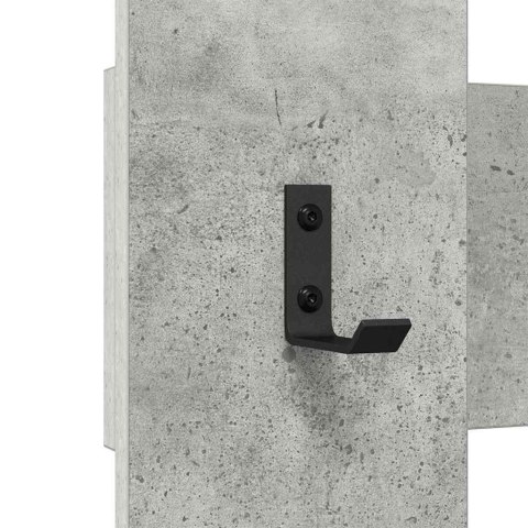 VidaXL Wieszak na płaszcze montowany na ścianie Betonowy szary