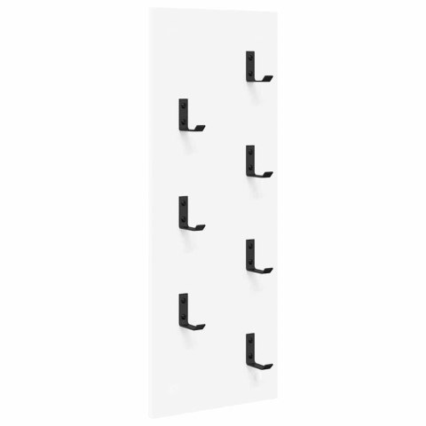 VidaXL Wieszak na płaszcze montowany na ścianie Biały 30 x 1.5 x 80 cm