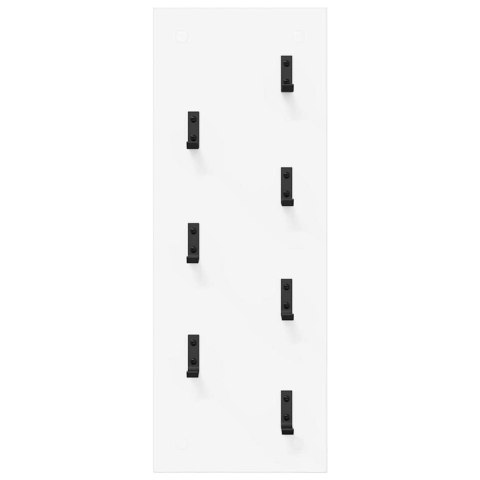 VidaXL Wieszak na płaszcze montowany na ścianie Biały 30 x 1.5 x 80 cm