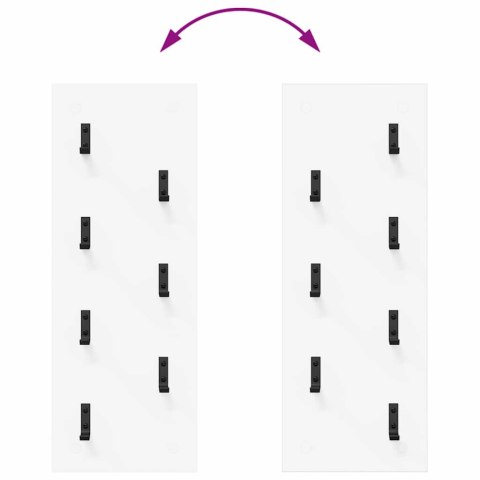 VidaXL Wieszak na płaszcze montowany na ścianie Biały 30 x 1.5 x 80 cm