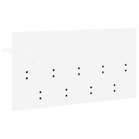 VidaXL Wieszak na płaszcze montowany na ścianie Biały 80 x 40 x 12 cm