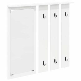 VidaXL Wieszak na płaszcze montowany na ścianie Biały 84 x 10 x 80 cm