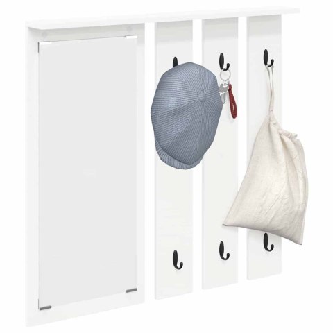 VidaXL Wieszak na płaszcze montowany na ścianie Biały 84 x 10 x 80 cm