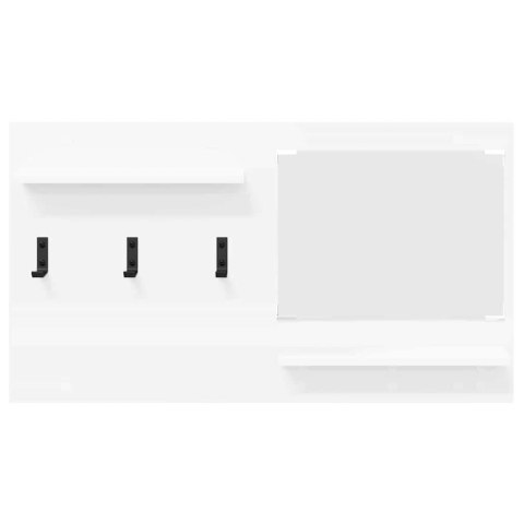 VidaXL Wieszak na płaszcze montowany na ścianie Biały 90 x 10 x 50 cm