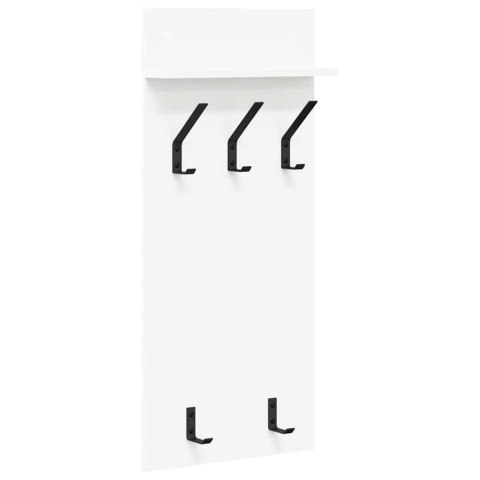 VidaXL Wieszak na płaszcze montowany na ścianie Biały 90 x 40 x 10 cm