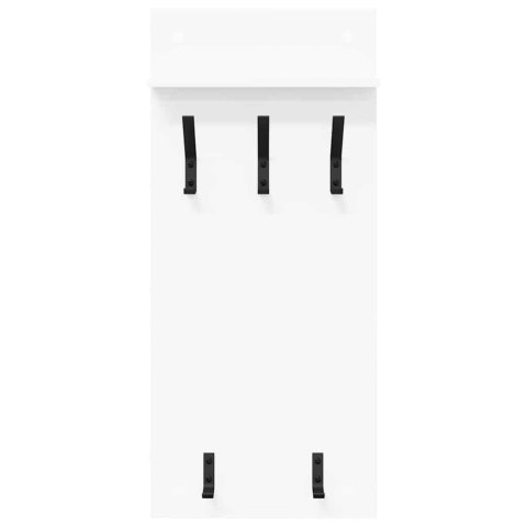 VidaXL Wieszak na płaszcze montowany na ścianie Biały 90 x 40 x 10 cm