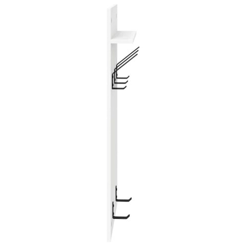 VidaXL Wieszak na płaszcze montowany na ścianie Biały 90 x 40 x 10 cm