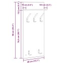 VidaXL Wieszak na płaszcze montowany na ścianie Biały 90 x 40 x 10 cm