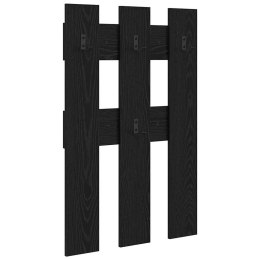 VidaXL Wieszak na płaszcze montowany na ścianie Czarny dąb