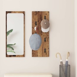 VidaXL Wieszak na płaszcze montowany na ścianie Stare drewno