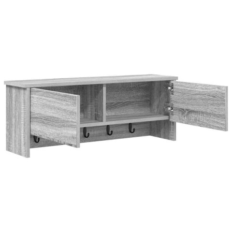 VidaXL Wieszak na płaszcze montowany na ścianie Szary dąb sonoma