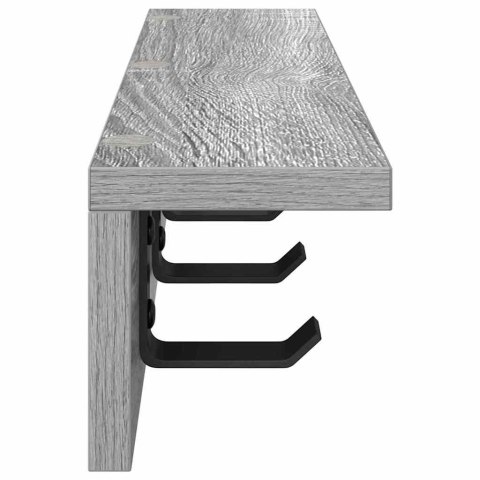 VidaXL Wieszak na płaszcze montowany na ścianie Szary dąb sonoma