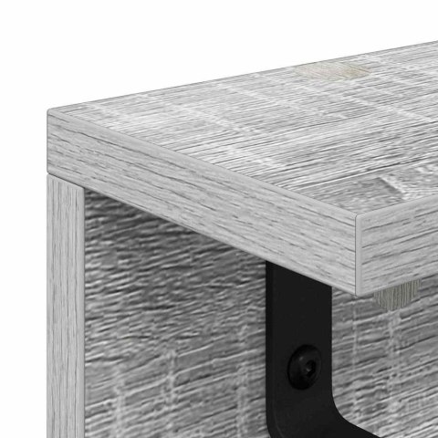 VidaXL Wieszak na płaszcze montowany na ścianie Szary dąb sonoma