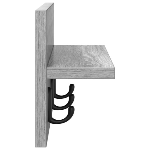 VidaXL Wieszak na płaszcze montowany na ścianie Szary dąb sonoma