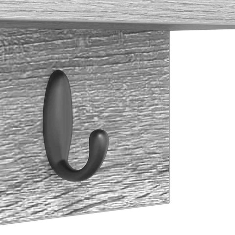 VidaXL Wieszak na płaszcze montowany na ścianie Szary dąb sonoma