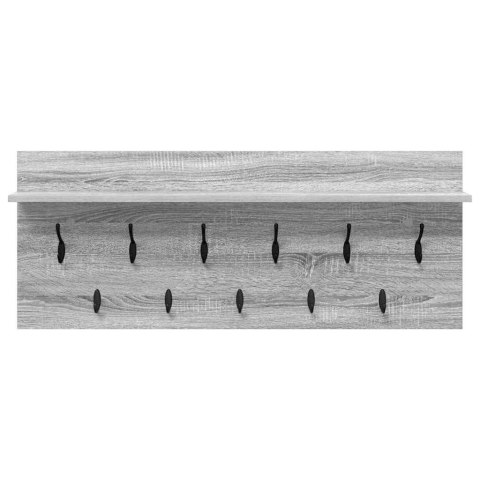 VidaXL Wieszak na płaszcze montowany na ścianie Szary dąb sonoma