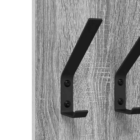 VidaXL Wieszak na płaszcze montowany na ścianie Szary dąb sonoma