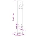 VidaXL Wieszak na płaszcze montowany na ścianie Szary dąb sonoma
