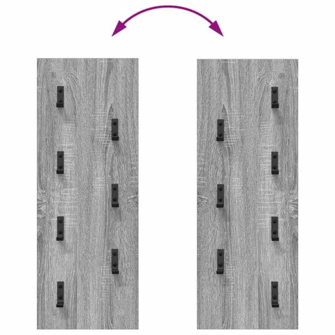 VidaXL Wieszak na płaszcze montowany na ścianie Szary dąb sonoma