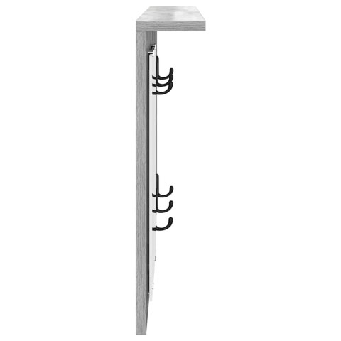 VidaXL Wieszak na płaszcze montowany na ścianie Szary dąb sonoma