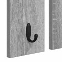 VidaXL Wieszak na płaszcze montowany na ścianie Szary dąb sonoma